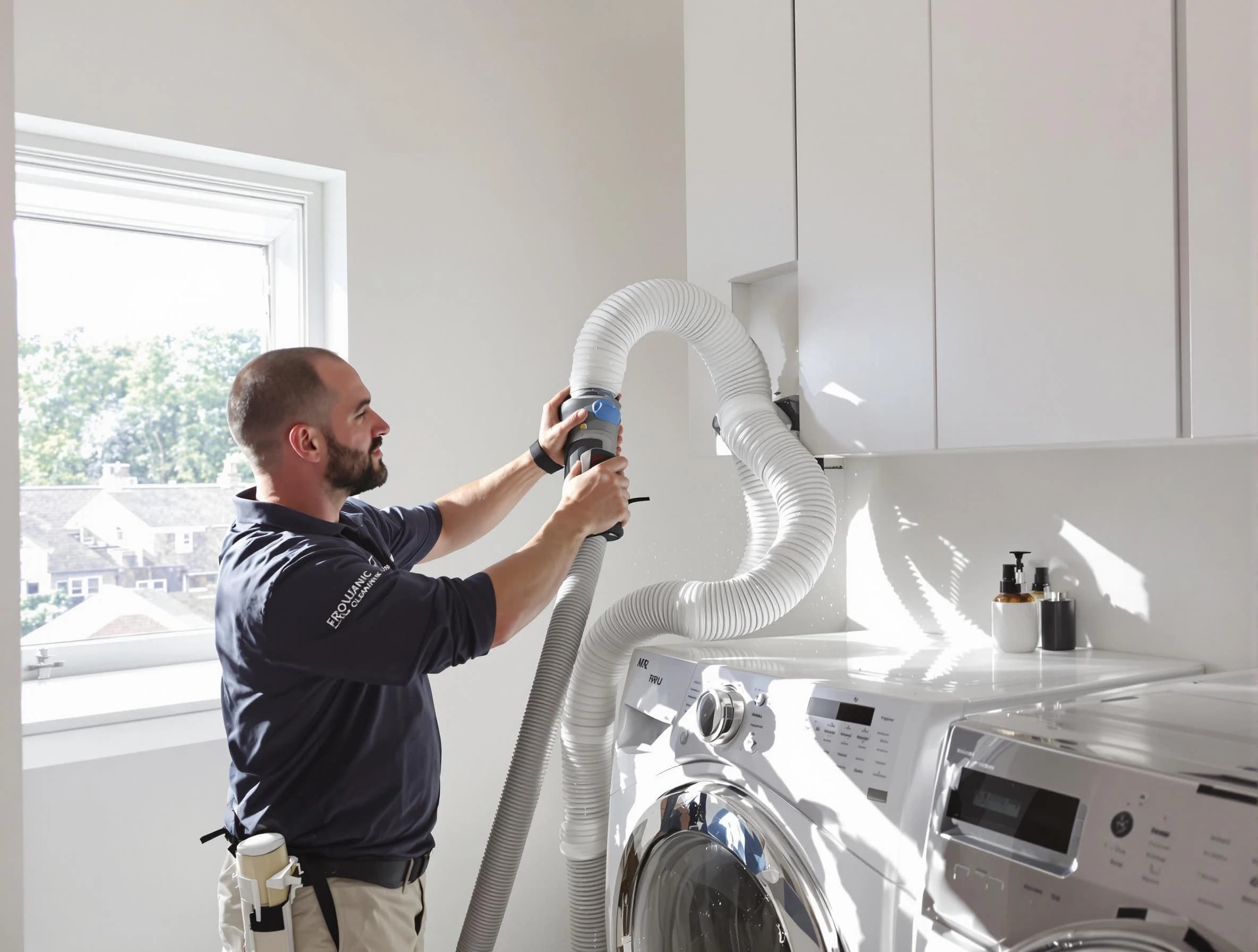 Certified West Point Dryer Vent Cleaning technician performing dryer vent cleaning in West Point