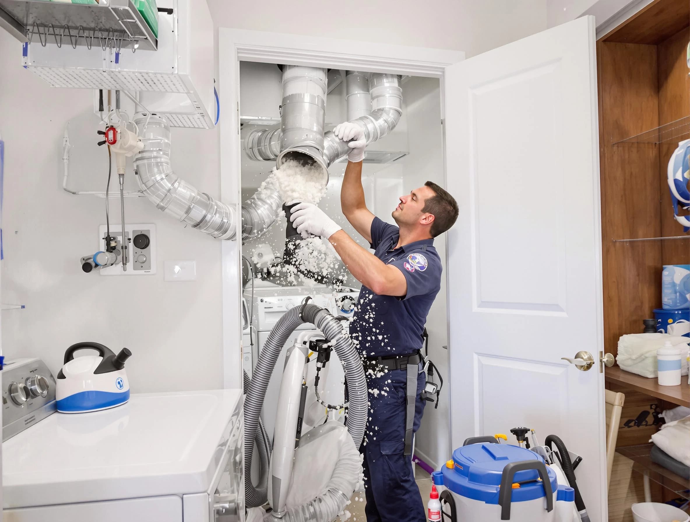 West Point Dryer Vent Cleaning technician delivering thorough residential dryer vent cleaning service in West Point