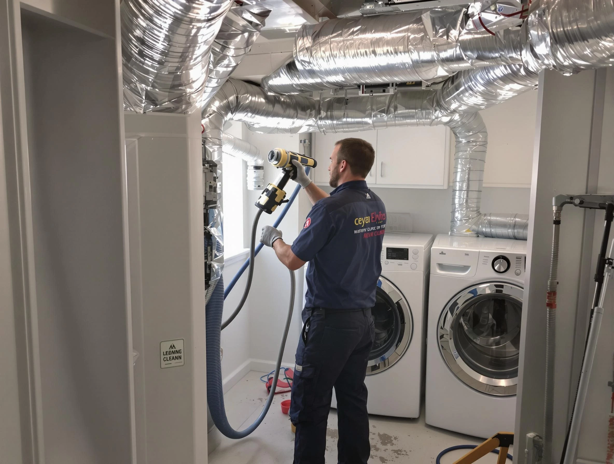 West Point Dryer Vent Cleaning specialist using advanced equipment for thorough duct cleaning in West Point