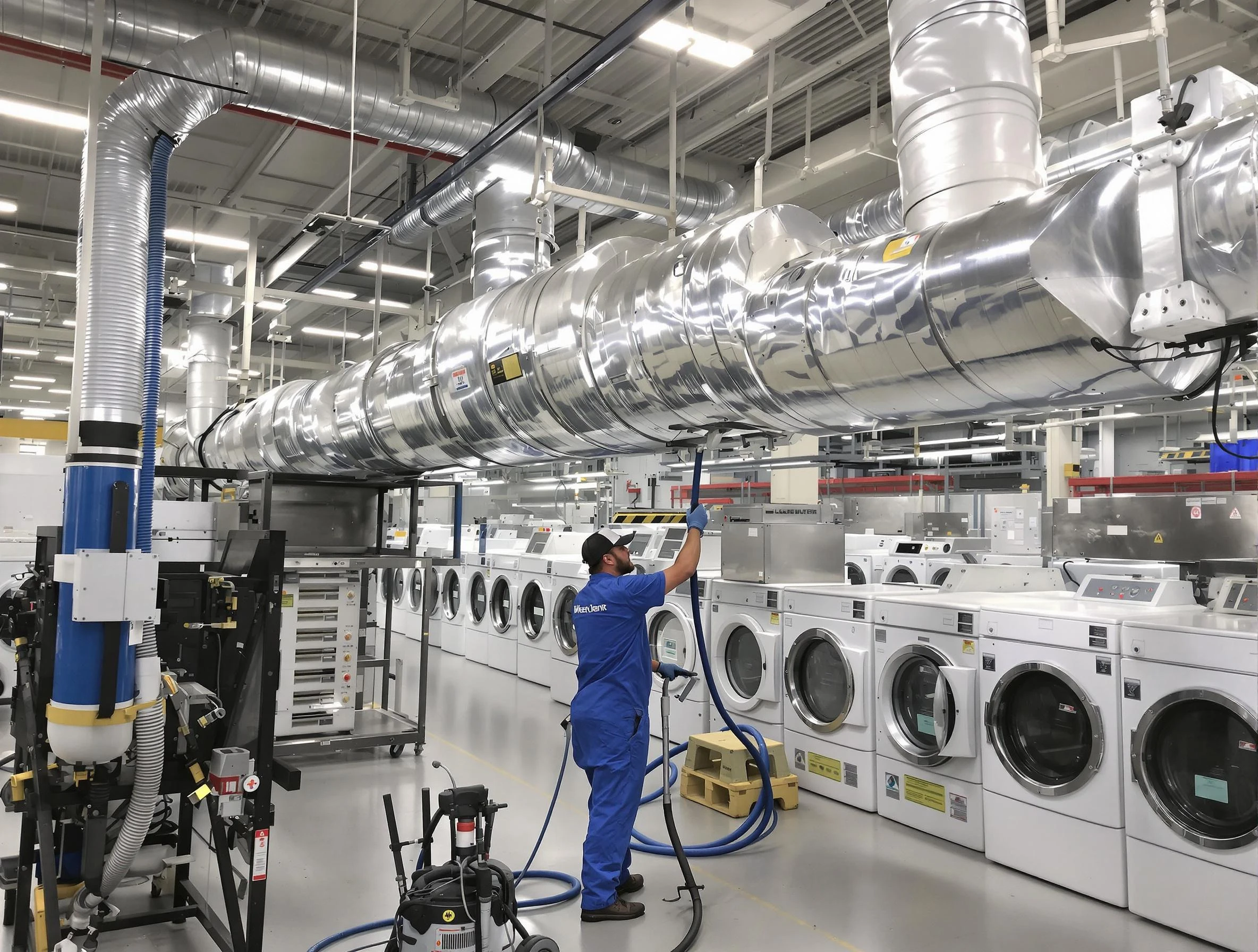 West Point Dryer Vent Cleaning team performing heavy-duty industrial dryer vent cleaning in West Point